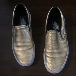 Vans Classic Slip Ons Women’s size 8.5 GOLD